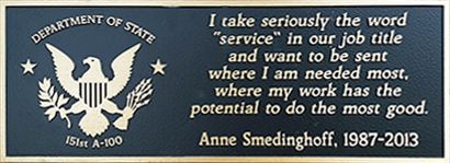 I take seriously the word "service" in our job title and want to be sent where I am needed most, where my work has the potential to do the most good. Anne Smedinghoff 1987-2013