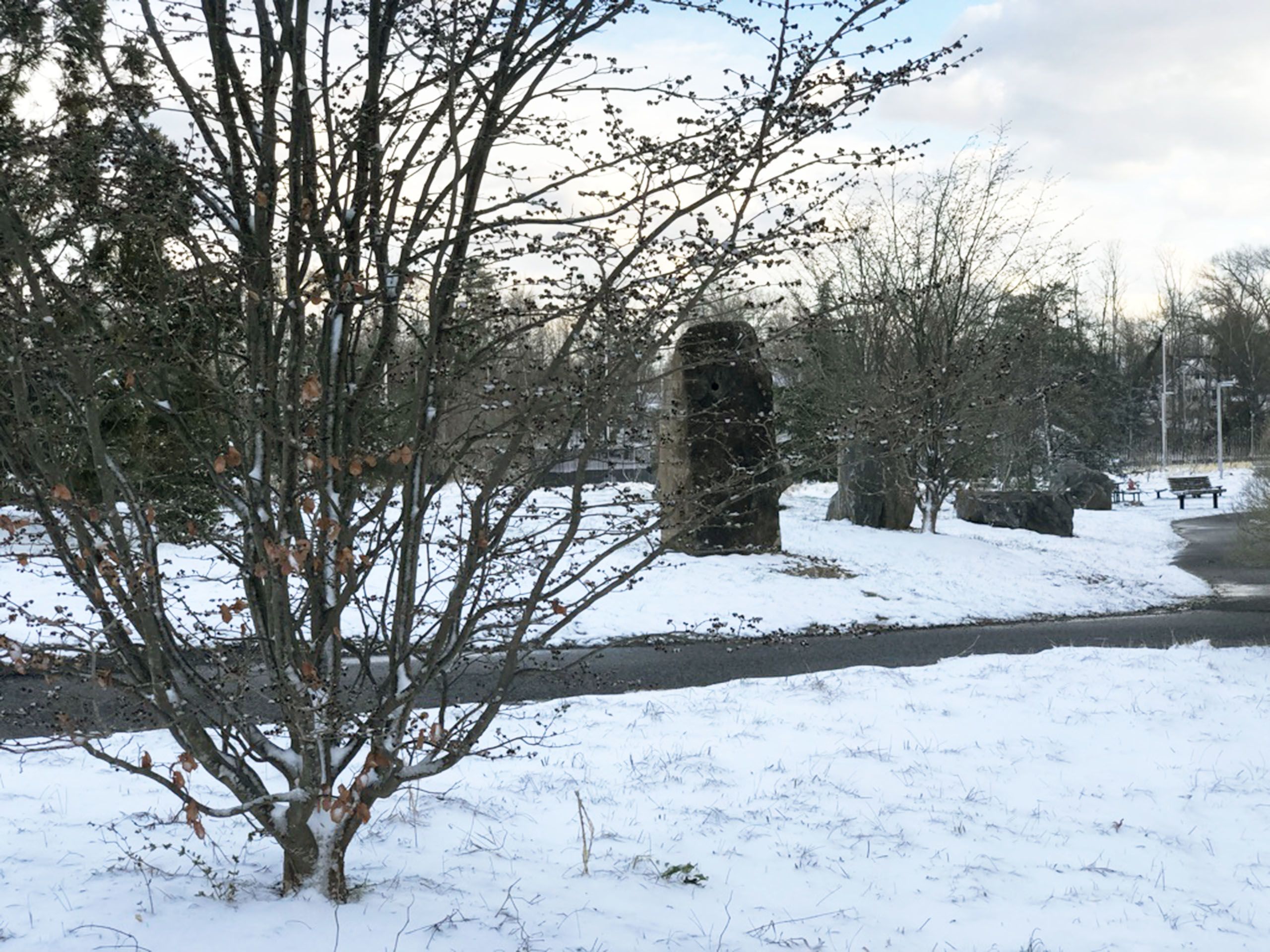 The Rock of Valls Noyes in winter